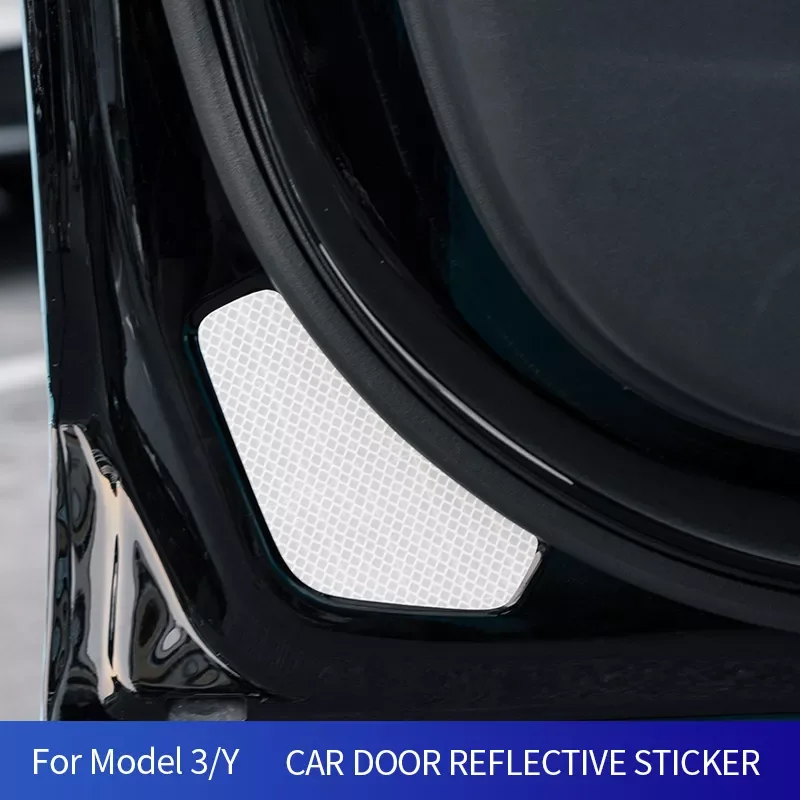 

reflective warning sticker For tesla model 3/model y Reflectiver safety warning sticker bright car interior accessories