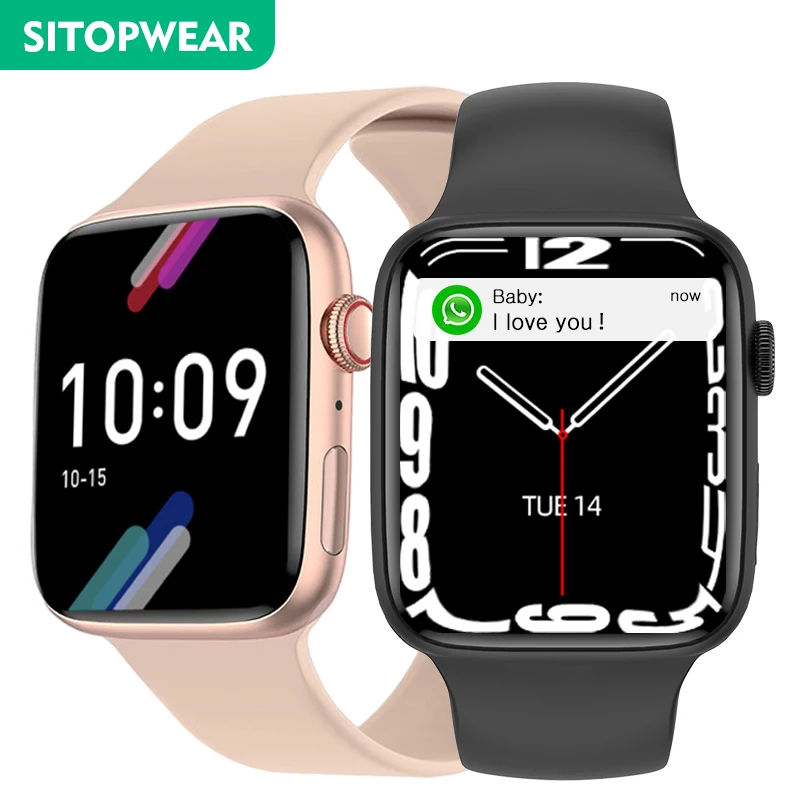 Buy SitopWear reloj inteligente con Bluetooth para hombre y mujer, pulsera de Fitness con carga inalámbrica, llamadas, personalizado, 2022