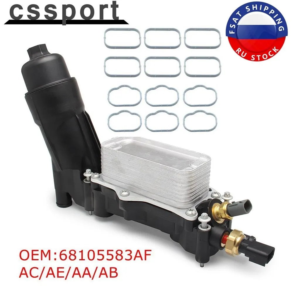 Filter Housing Adapter Kit For Chrysler Dodge Jeep Ram 3.6 V6 2014-2018 68105583af/ac/aa/ab Ff-1038-bk