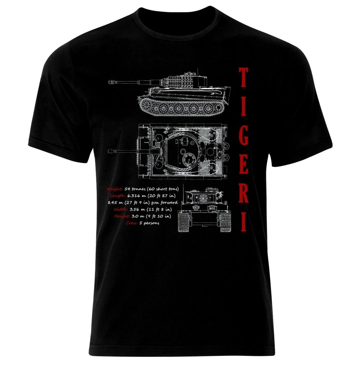

WW2 German Army Wehrmacht Tiger 1 Tank Infographic T-Shirt 100% Cotton O-Neck Summer Short Sleeve Casual Mens T-shirt Size S-3XL