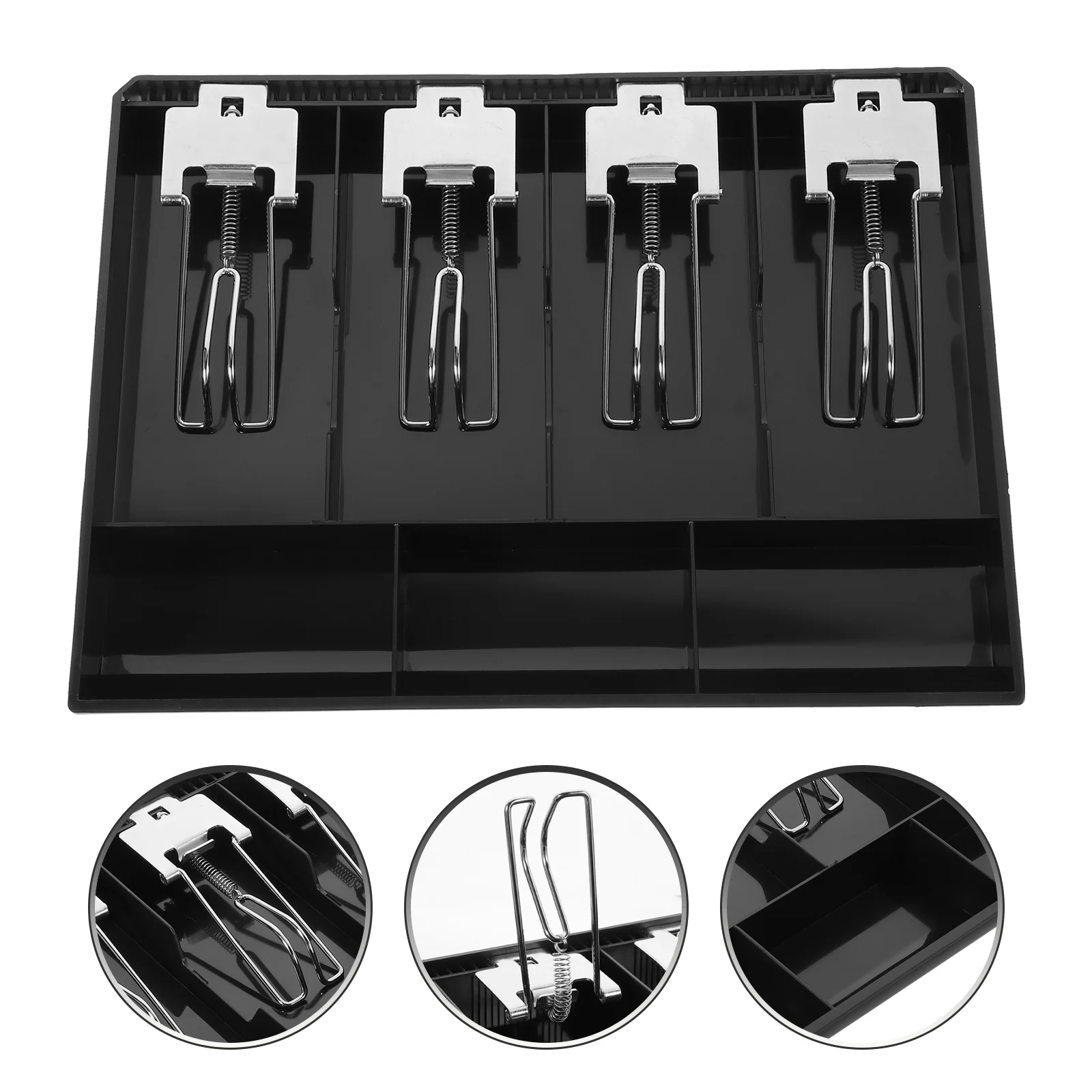 

Money Storage Drawer Cash Counter Multiple Compartment Tray Clip Register Insert Accessory Pallets Store