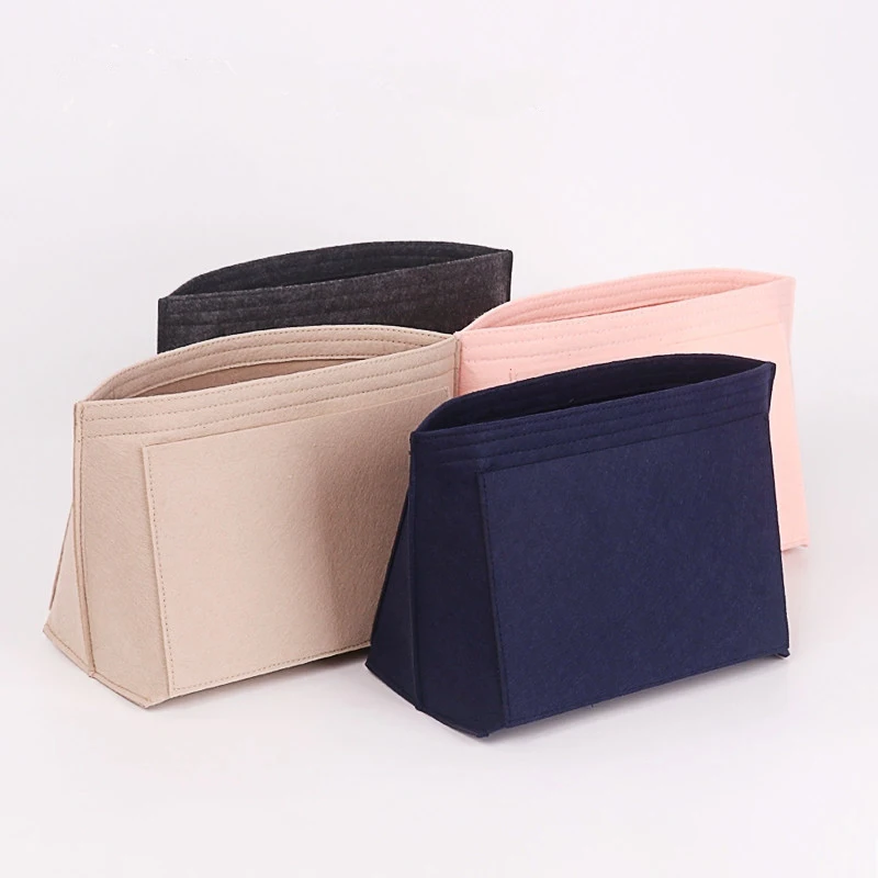 

Felt Liner Bag Portable Multi-Pocket Purse Handbag Insert Bags Cosmetic Storage Bags Travel Make Up Organizer Pouch Home Supply