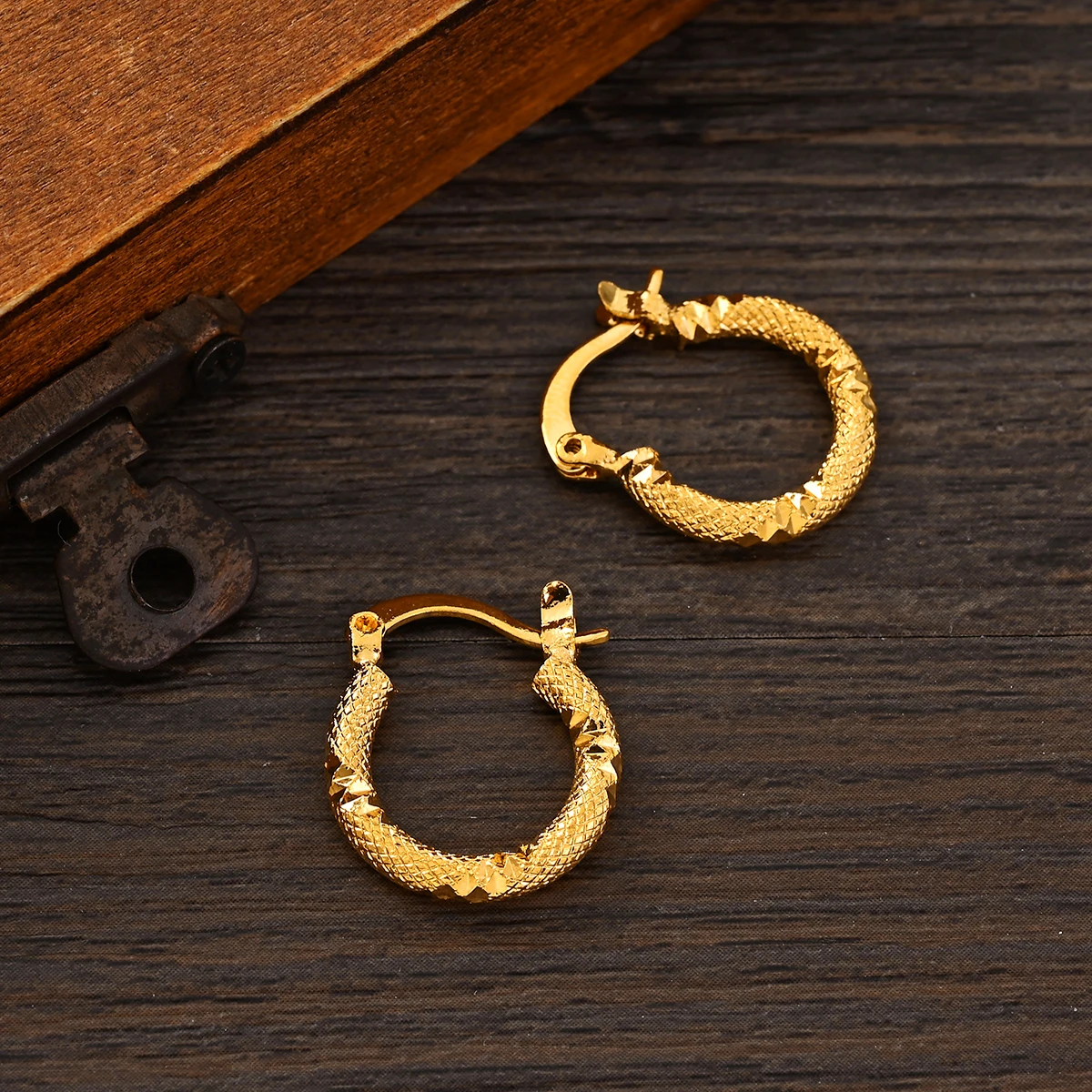 Серьги-кольца круглые в африканском стиле для детей и женщин