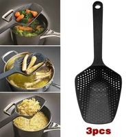 creative cooking shovels food strainer scoop nylon spoon drain gadgets large colander soup filter household kitchen accessories