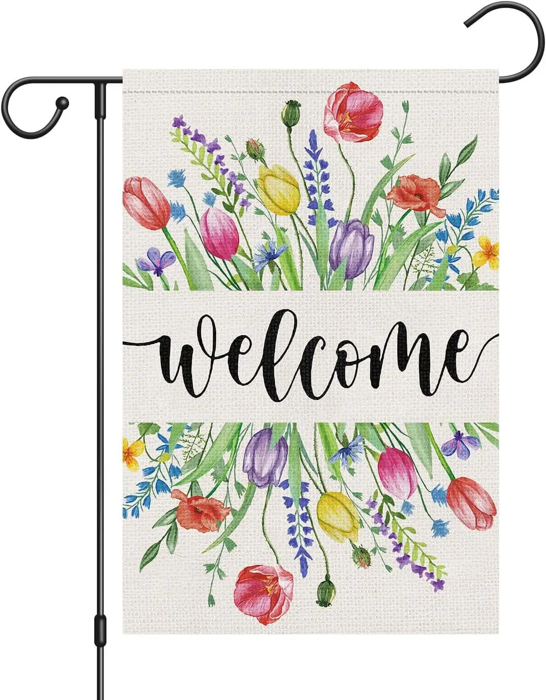 Луиза Маэлис Добро пожаловать весенний садовый флаг 12x18 двусторонний