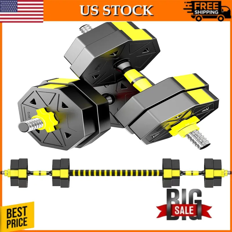 

Free Weights Dumbbells Men WomenAdjustable Weights Dumbbells Set,Non-Rolling Adjustable Dumbbell/Barbell Set