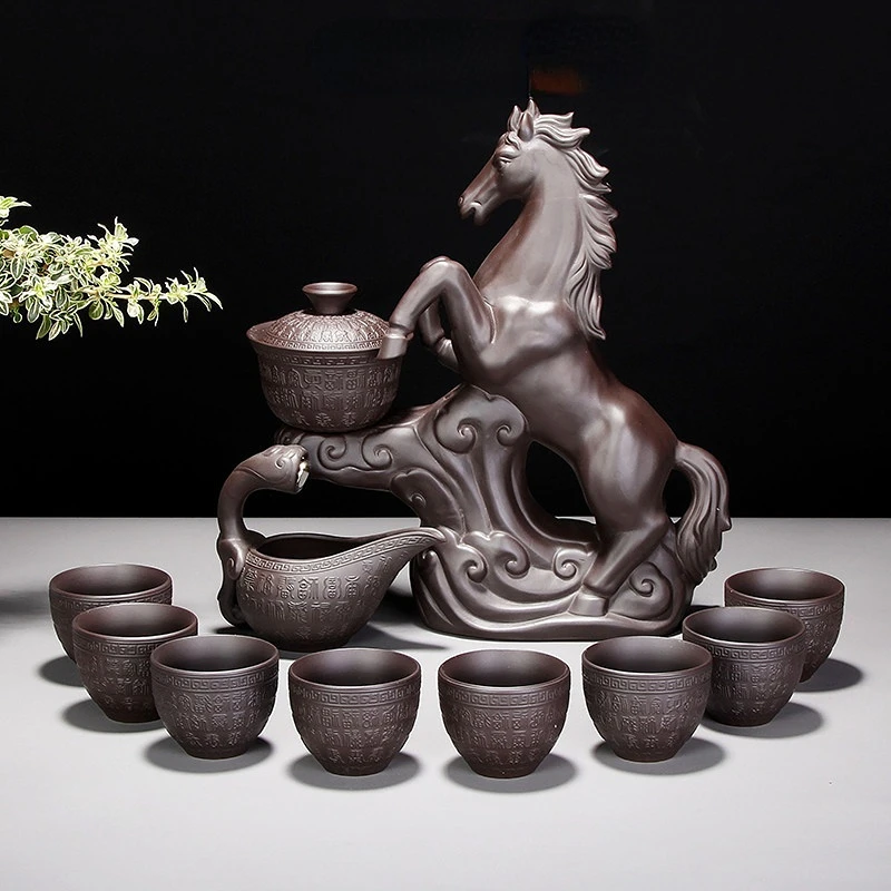 

Purple sand tea set lazy automatic Kung Fu tea set to successful personality creative retro anti-scalding gift tea