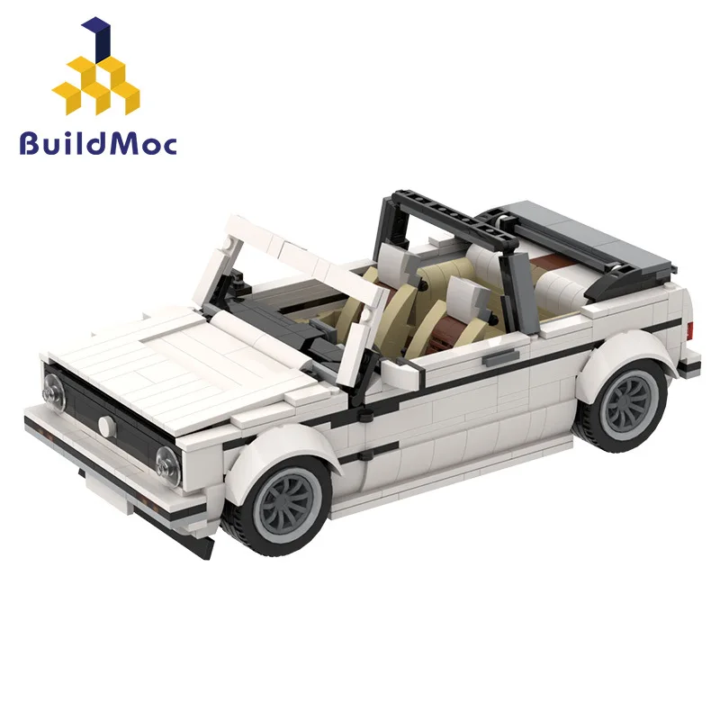 

BuildMoc, техника сборки автомобиля, мини-кабриолета, спортивные строительные блоки, супер гоночные детские блоки, детские игрушки, подарки для ...