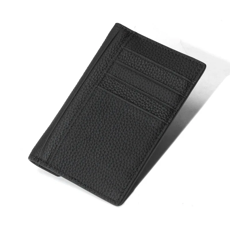 Ultra-thin Ins Style Genuine Leather Card Holder Fashion Mini Short Envelope Women Wallet Korean Japan ID Credit Card Case Purse