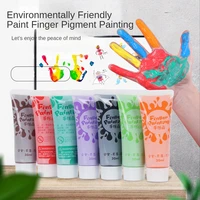 finger paint 12 color for children and artist gouache paint diy hand painting for kids adults