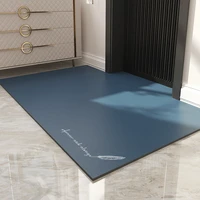 entry door damping mat pu leather can be cut luxury soft rug entrance hall porch non slip living room decoration wipeable carpet