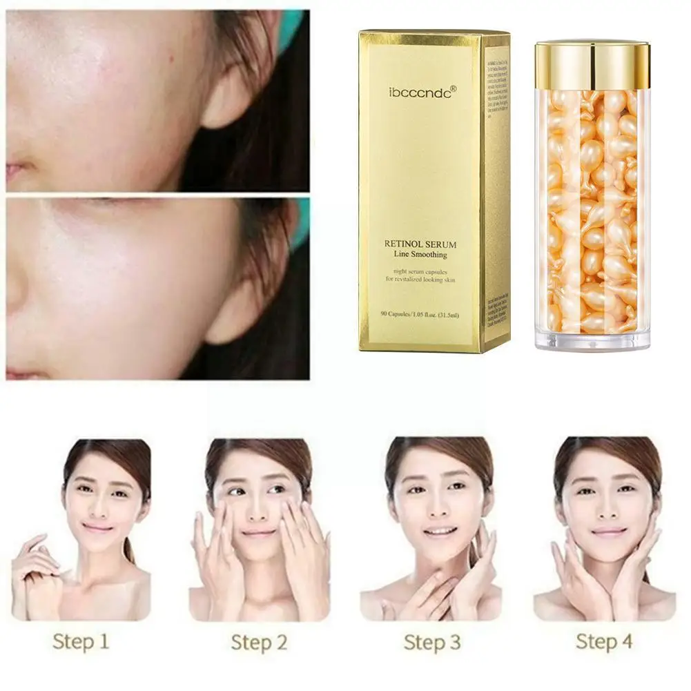 

90 Capsules Retinol Eye Serum Collagen Sodium Hyaluronate Circles Dark Anti-aging Moisturizer Anti-wrinkle F3v7