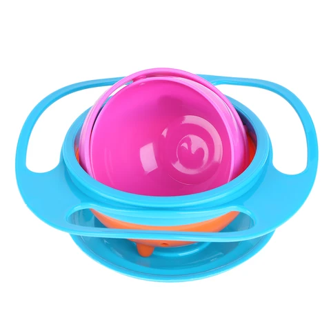 Тарелка для кормления младенцев в форме НЛО милая игрушка тарелки для кормления младенцев вращающаяся на 360 Защита от протекания герметичные Детские принадлежности