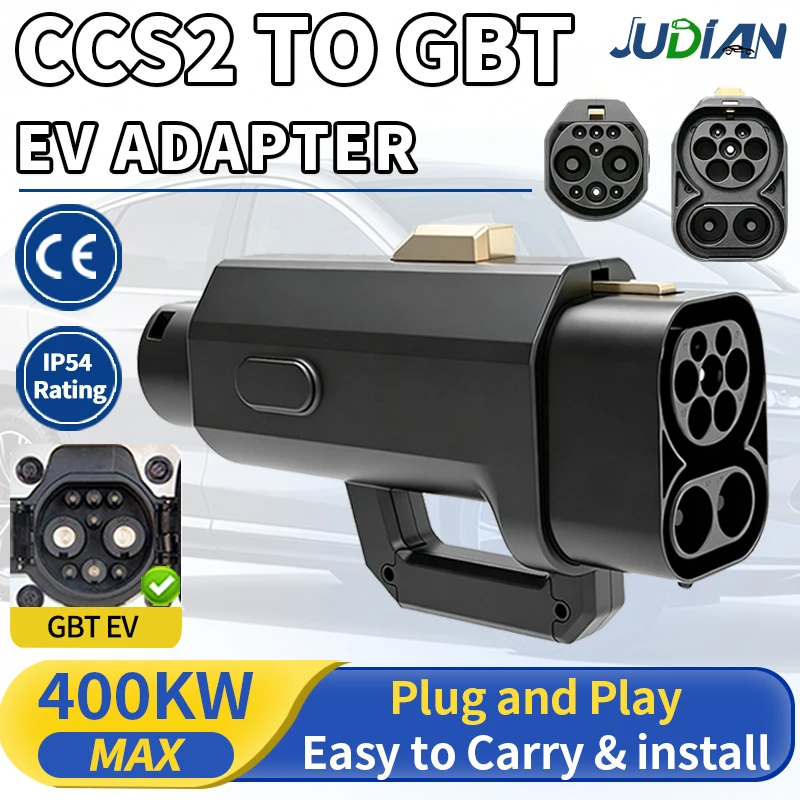 Фото Адаптер для зарядки электромобилей CCS Combo 2 на GBT, 400А, 1000В МАКС., быстрый коннектор CCS2 на GBT для автомобилей стандарта GBT №1