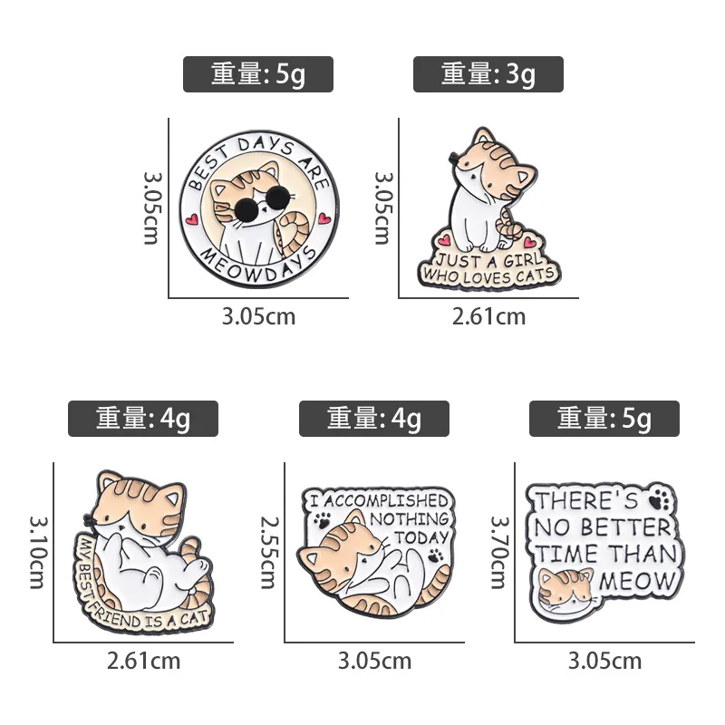 Эмалированная заколка My Best Friend Is Cat лучший день-Meowdays броши в виде кошки значок