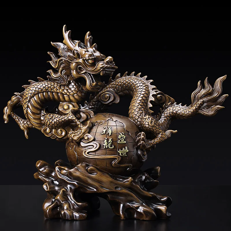 

Large fortune dragon display zodiac business xinglong company shop opening gift owner table decoration