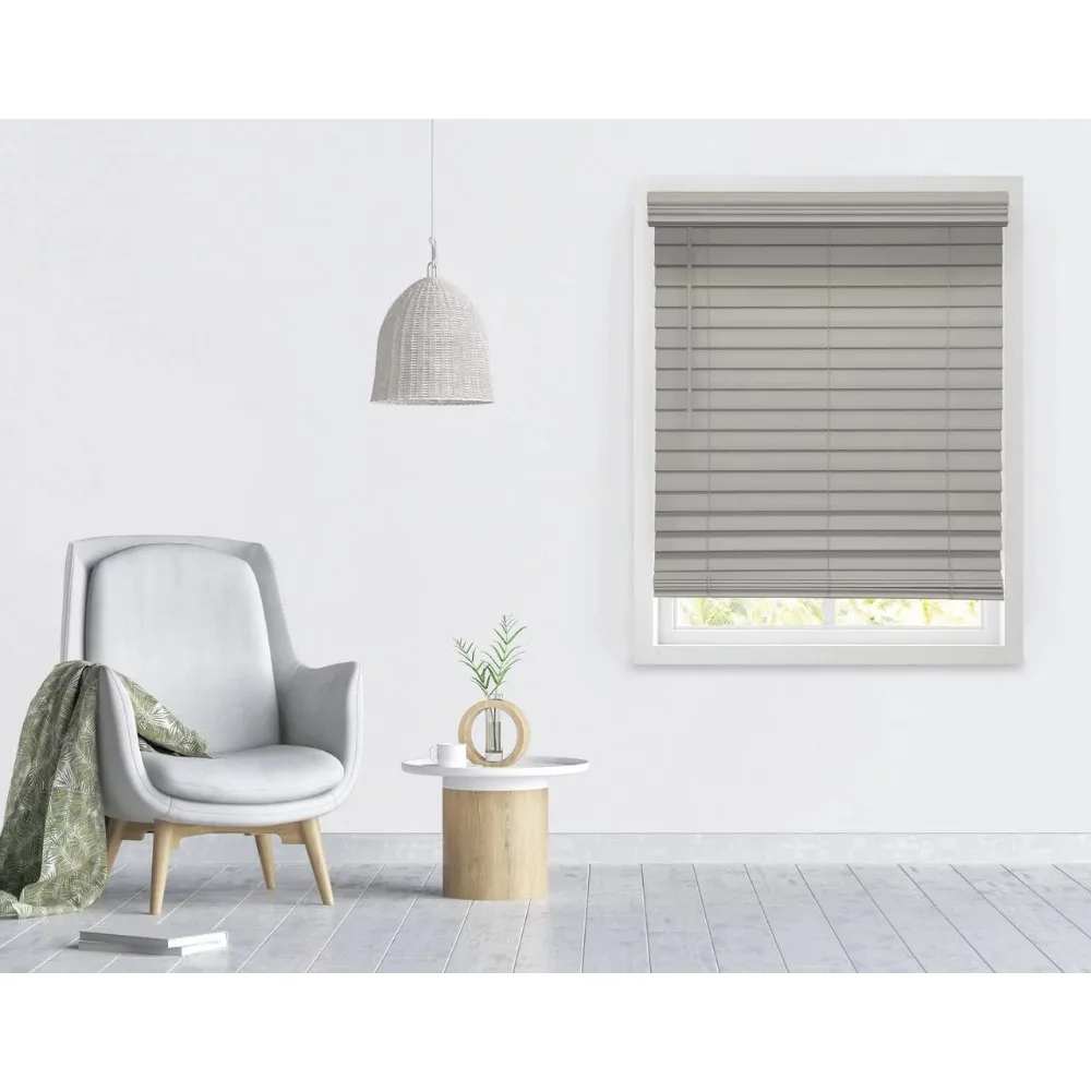 

Richfield Studios 2.5" Cordless Faux Wood Blinds, Graystone 34.5" x 48"