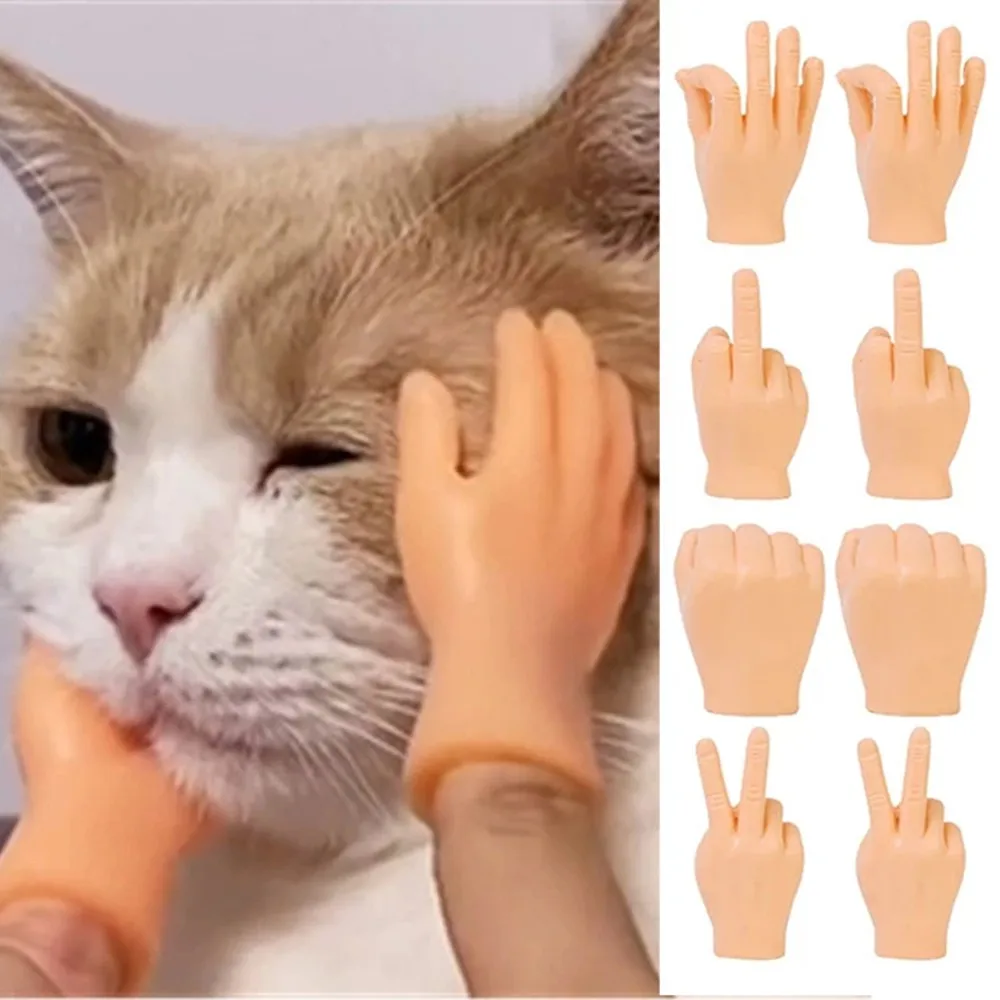 

Petting Cat Artifact Creative Finger toys Funny Kitten toys Soft PVC Gloves Left and right hand model