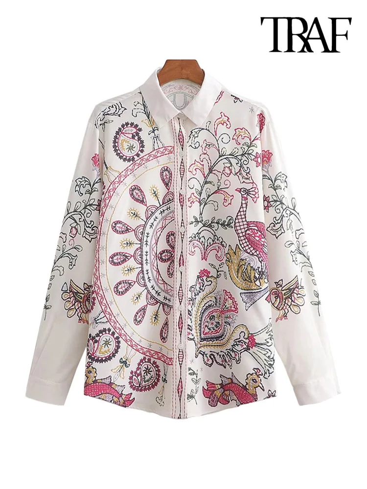 

Блузка женская с длинным рукавом, на пуговицах, свободного покроя