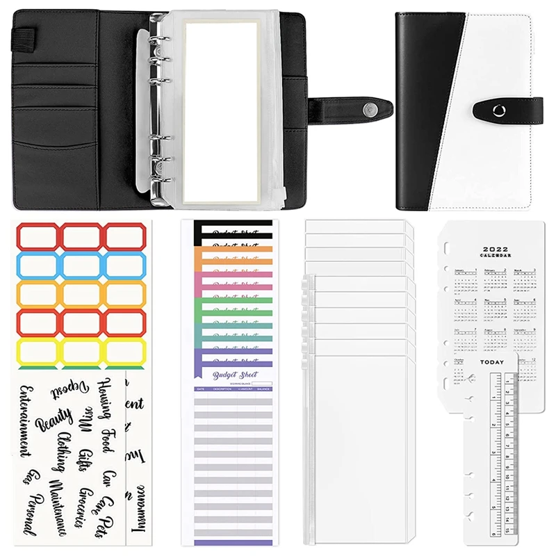 

Budget Binder With Zipper Envelopes, Cash Envelopes For Budgeting, Zipper Envelopes,A6 Savings Binder,For Cash System