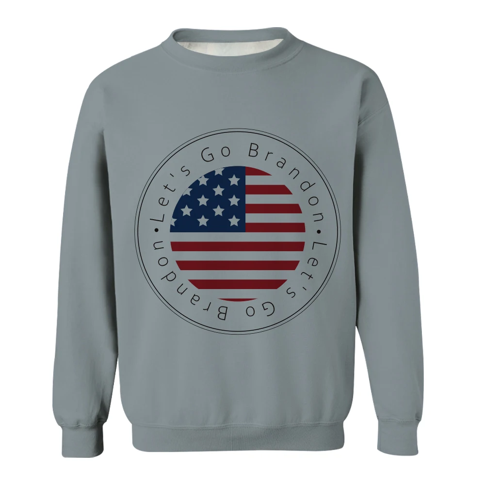 

New Hip Hop Lets Go Brandon Sweatshirt Streetwear Casual Oversized Pullover Men Clothes Harajuku 3D Print Round Neck Sweatshirt