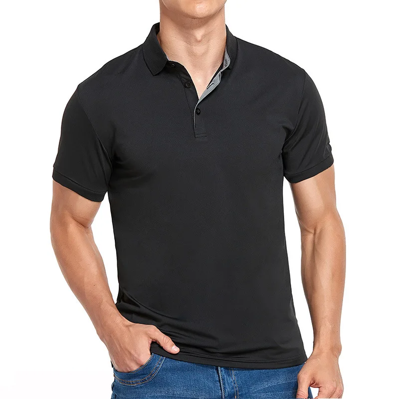 

Men's Summer Polo Shirt Turn-down Collar Daily Short Sleeve Solid Summer Casual Button Business Shirt Man Basic Tops Soft Tunics