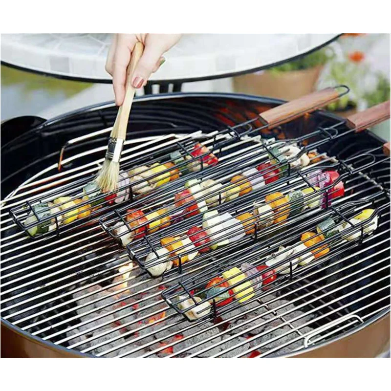 Кемпинговый барбекю корзина для гриля угольный гриль инструменты на открытом
