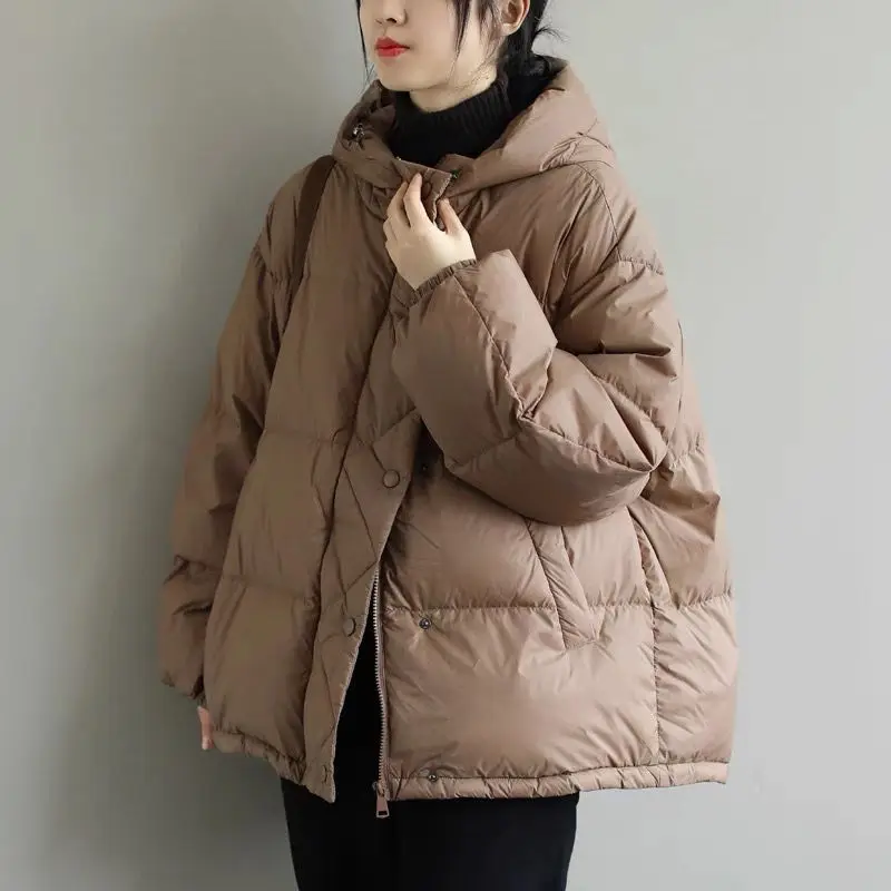 

BeeHouse White Duck Down Jacket Women Autumn Winter down jacket autumn winter warm coat Lady Ultralight New Loose Winter Clothes