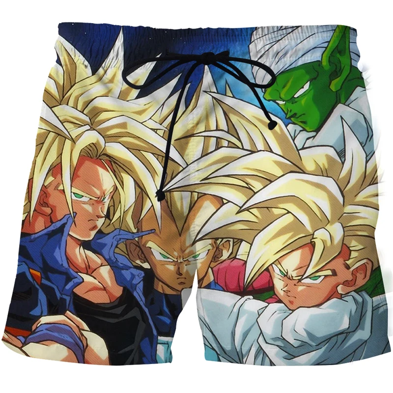 Мужские пляжные шорты с 3D-принтом японского аниме Свободные повседневные