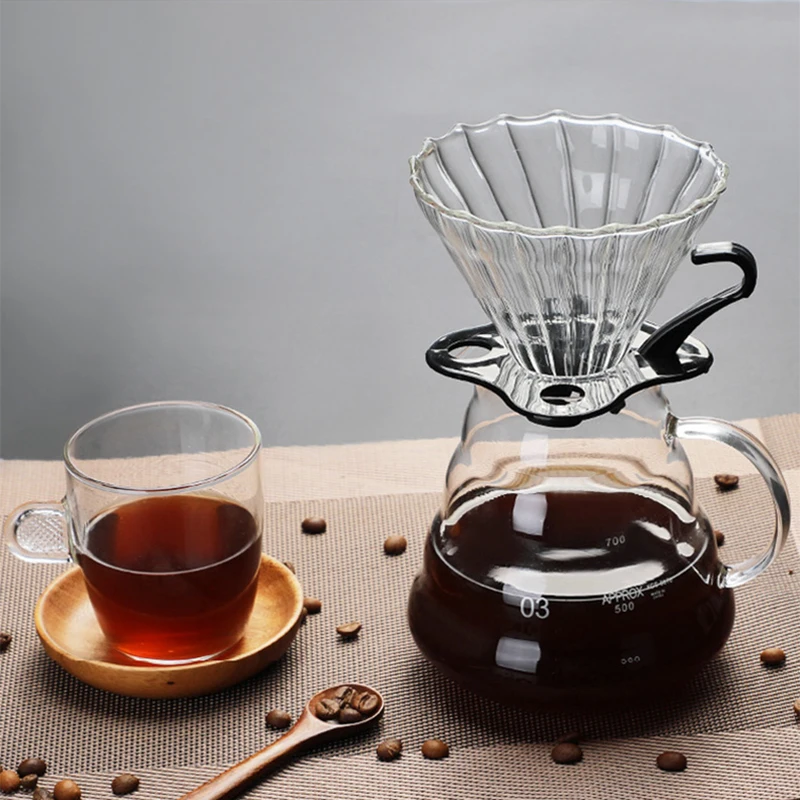 Coffee Dripper Borosilicate Glass Coffee Filter for Pour Over Barista Coffee Brewing Transparent Reusable Coffee Funnel images - 6