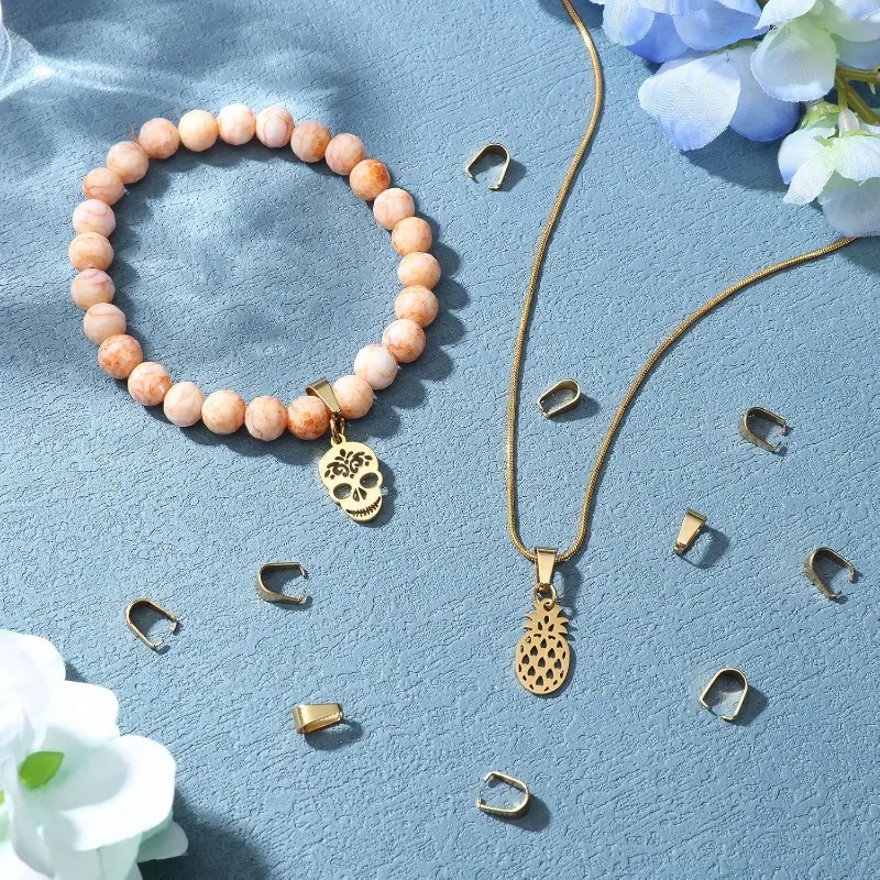 Зажим-клипса позолоченный 18 К 100 шт.