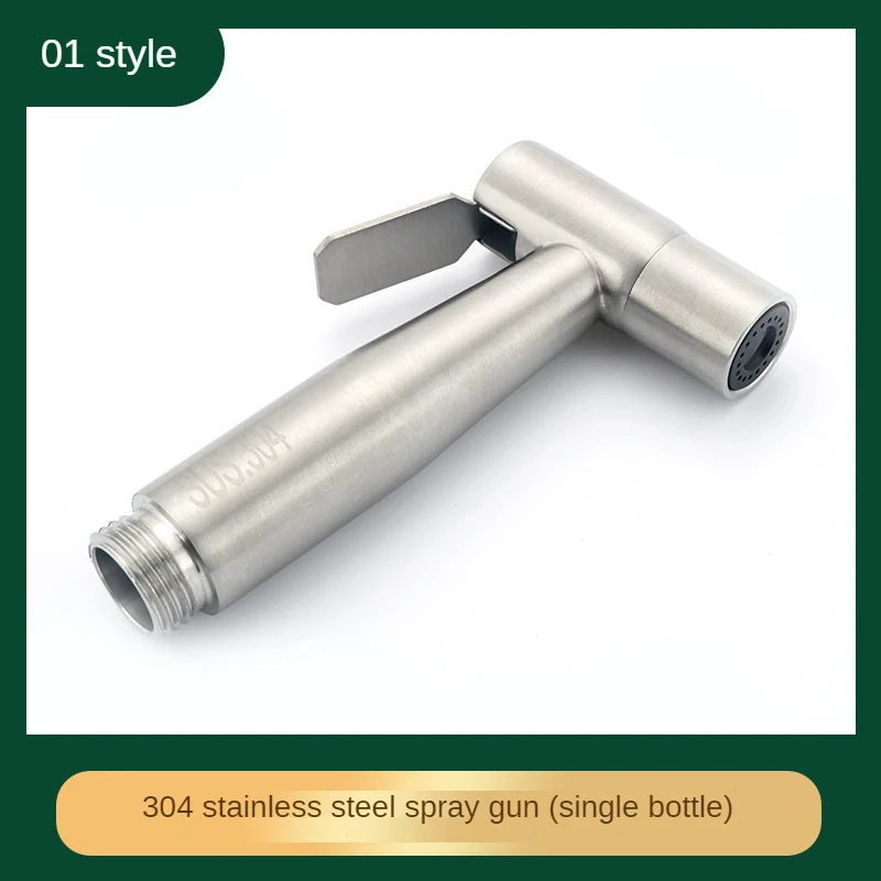 

304Stainless Steel Bathroom Sprayer Toilet Heat-Resistant Handy Handheld Bidet Sprayer High Pressure Bidet Nozzle Plenty Of Uses