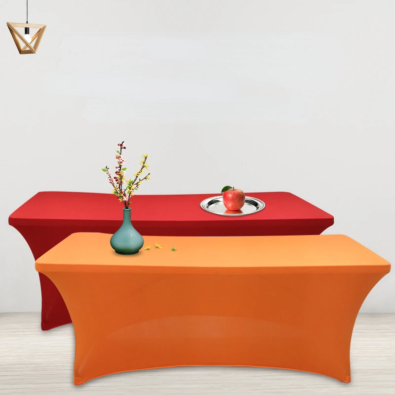 

Elastic Table Cover Hotel Restaurant Rectangular Table Cover Outdoor Wedding Decoration Tablecloth Available for Wholesale