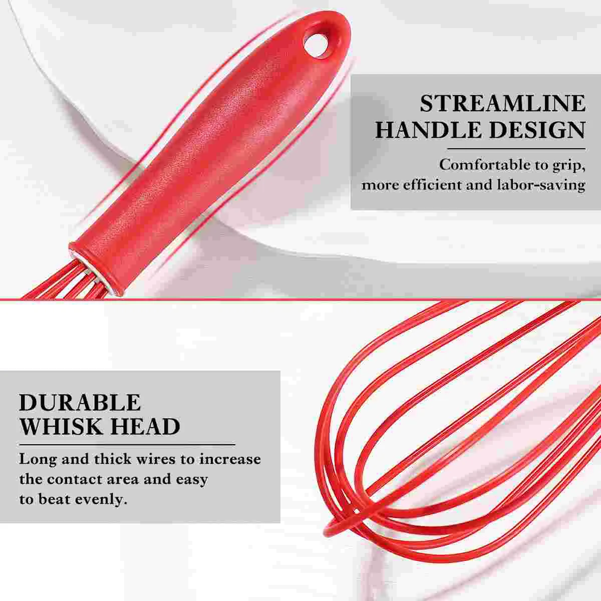 UPKOCH 10-дюймовый ручной миксер для яиц силиконовый воздушный шар венчик
