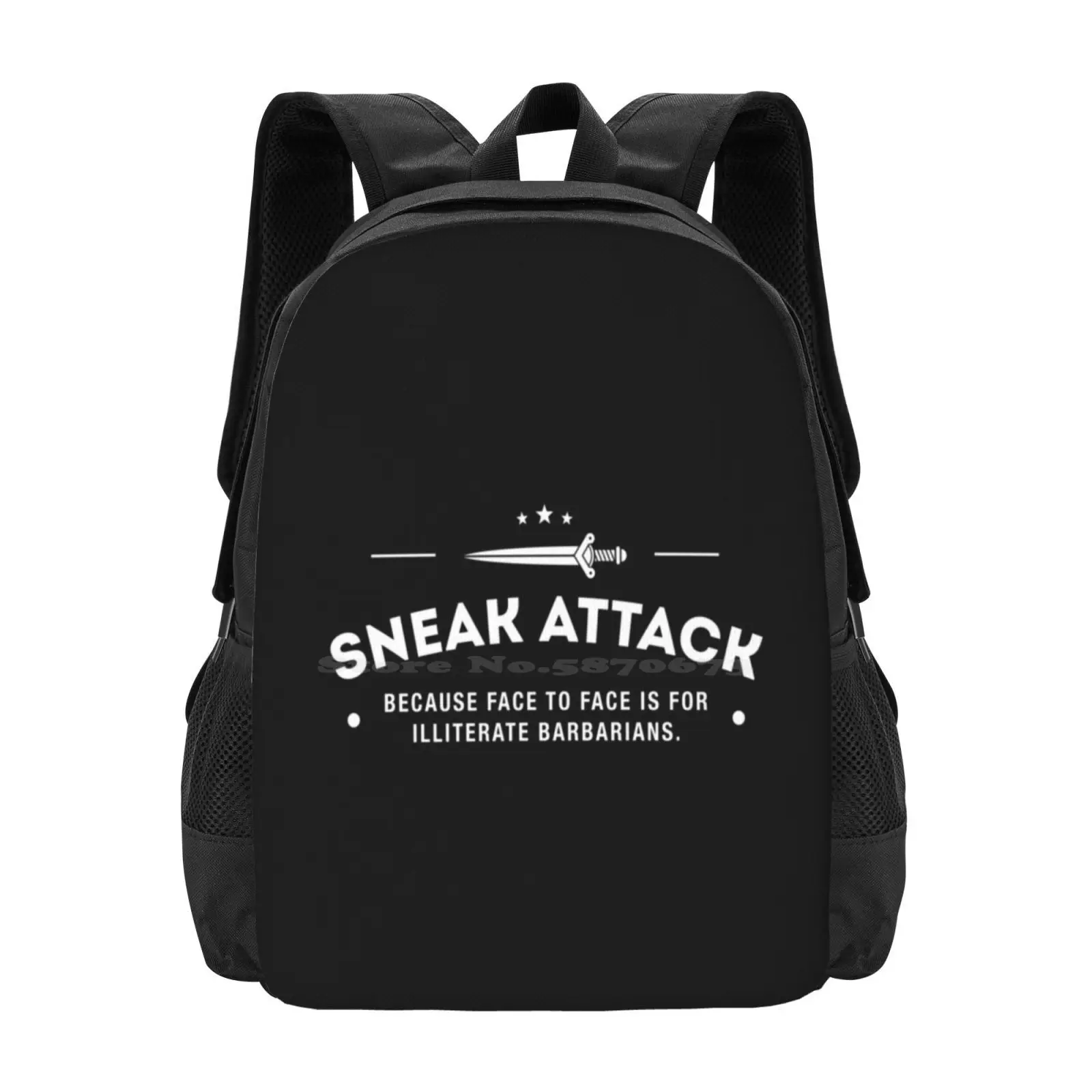 Rogue' ; S Sneak Attack Fashion Pattern Design Travel Laptop School Backpack Bag And Dragons Dnd D And D Dragons Pathfinder