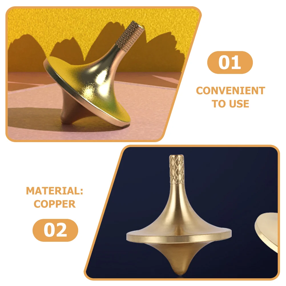 Топ-игрушка ручной поворот без сопротивления классический латунный маленький