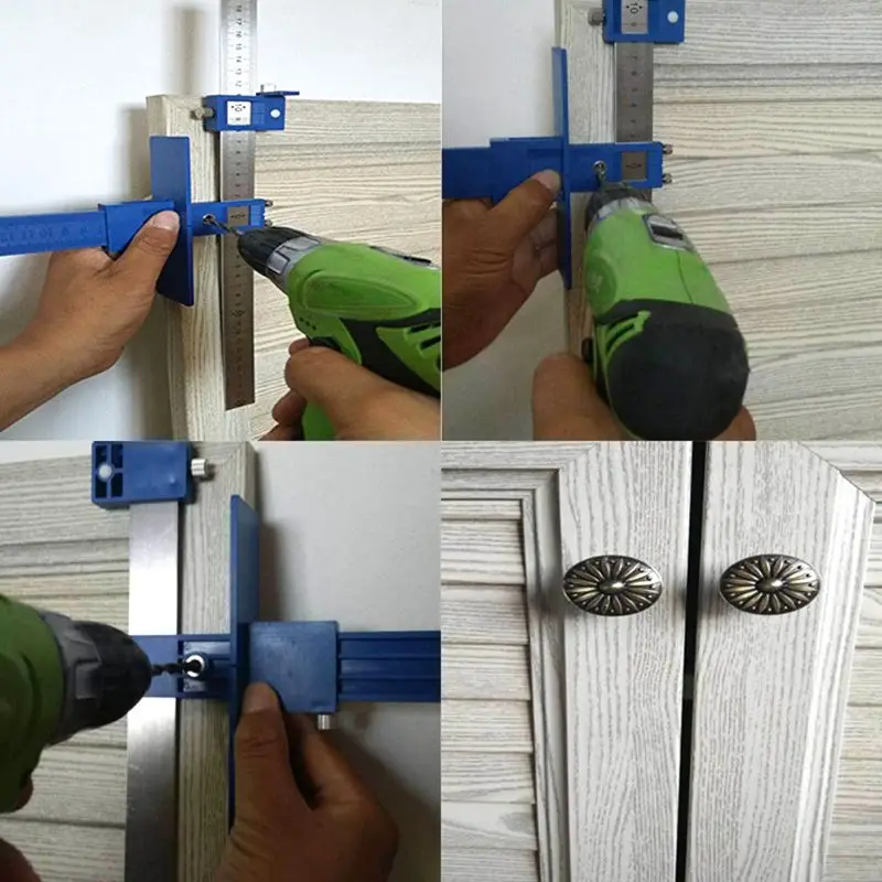 

Multi-function Drill Punch Locator Furniture Woodworking Drill Guide Drilling Dowelling Hole Adjustable R7UB