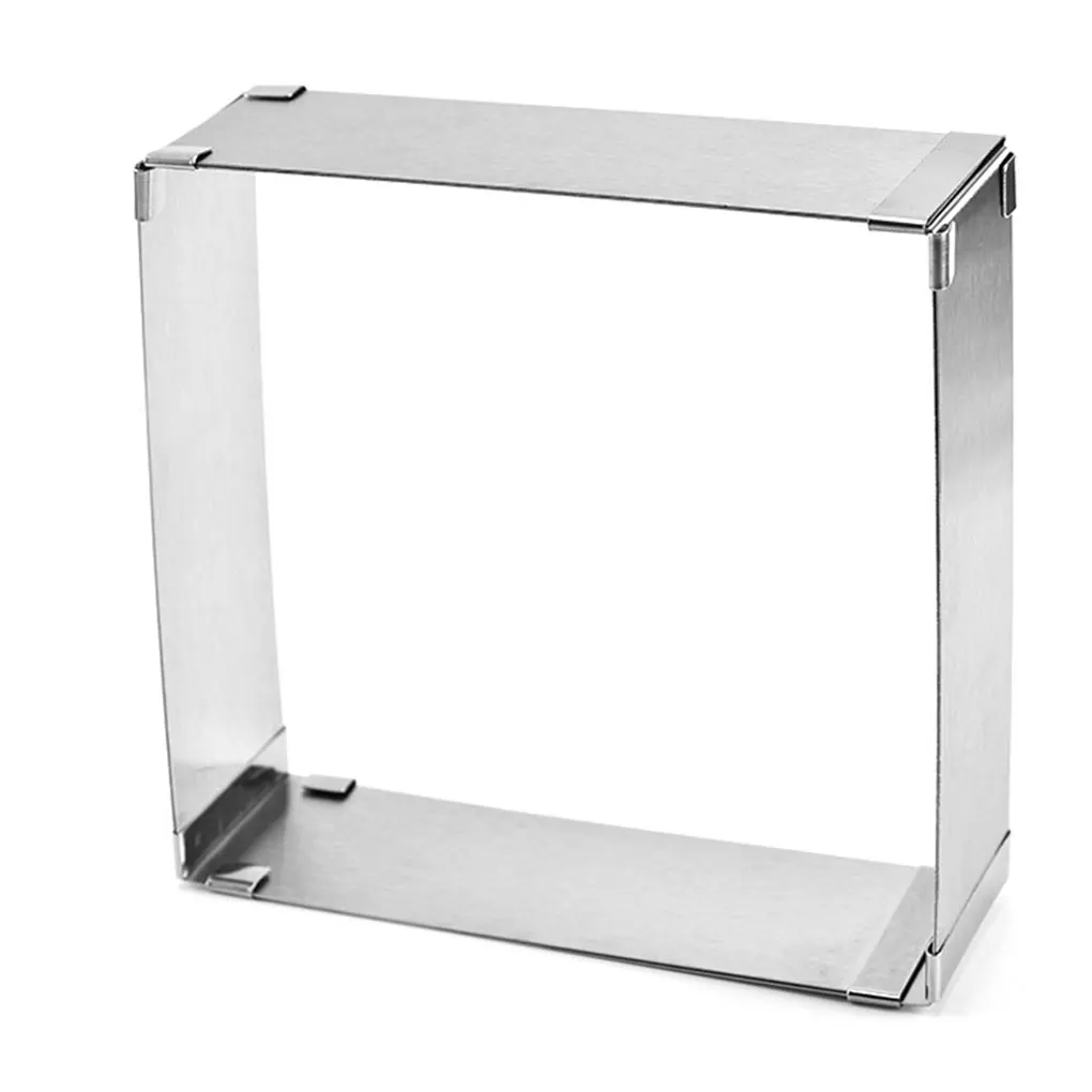 

Adjustable Square Cake Mold Stainless Steel Mousse Cake Pastry Telescopic Mould Baking Tool