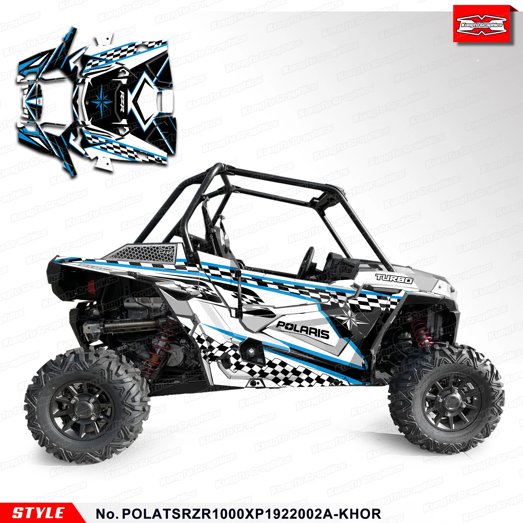 Глянцевая наклейка HUMAART с графикой для Polaris TURBO S RZR XP 1000 2019 2020 2021 2022 POLATSRZR1000XP 1922002
