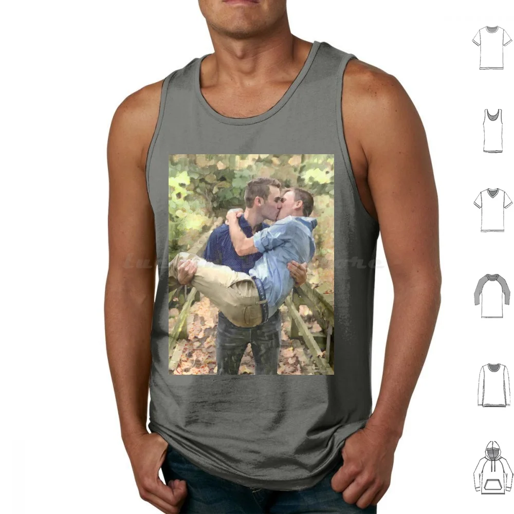 

Lovers In Autumn Tank Tops Vest Sleeveless Men Male Art Male Couple Men In Love Men Romance Love Lovers Boyfriends Homoerotic