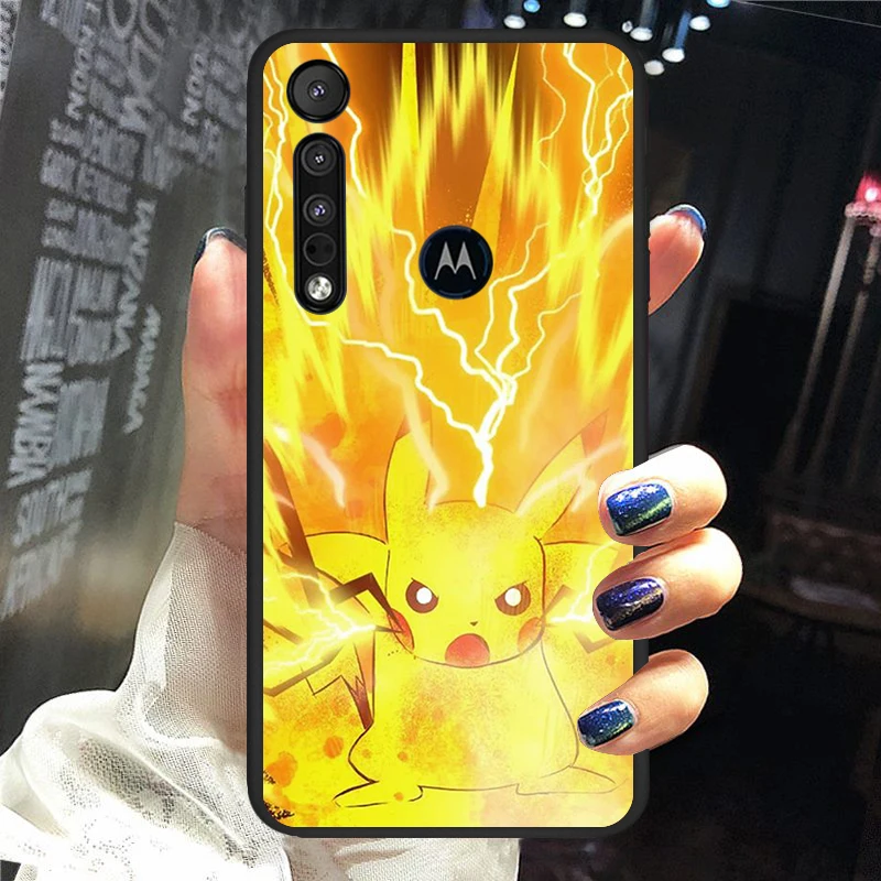 anime pokemon pikachu for motorola moto g g60 g60s g50 g40 g9 g10 e7i e6s power edge 20 e20 2021 x3 s pro black phone case free global shipping