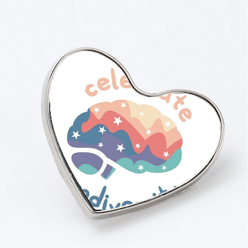

Celebrate Neurodiversity Kdf Brooches Pin Jewelry Accessory Customize Brooch Fashion Lapel Badges