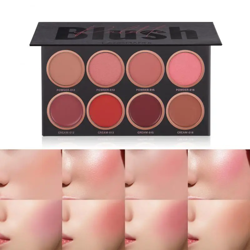

Langmanni Makeup Blush Palette Cheek Contour Blush Cosmetics Blusher Cream Korean Makeup Rouge Cheek Tint Blush