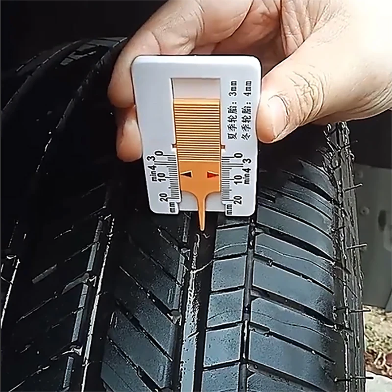 

0-20mm Car Tire Tread Depth Gauge Indicator Portable SUV Plastic Tire Tread Groove Measuring Maintain Tool Accessories