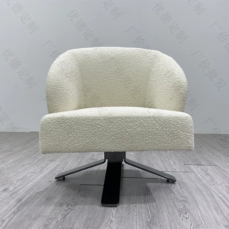 

Villa living room stainless steel base modern minimalist fabric sofa and chair