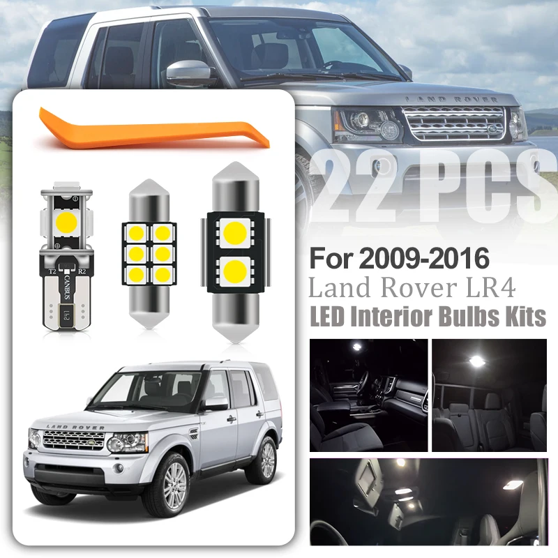 

Canbus для Land Rover Discovery 4 LR4 L319 2009-2016 светодиодный внутренний комплект света, карта, купольная дверь, футвелл, багажник, перчатка, коробка, лампа