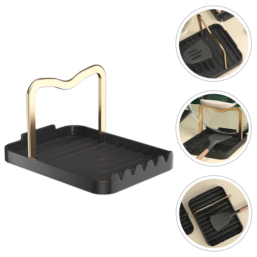 

Lid Rest Holder Spoon Pot Rack Pan Cover Organizer Board Storage Ladle Stand Cooking Spatula Fork Chopping Chopstick Cutting