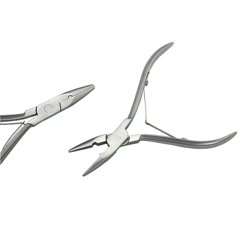 

Flat Shape Stainless Steel Hair Extension Pliers Linkies Microring Opener Tool for Hair Extension Removal Multi Functional Plier