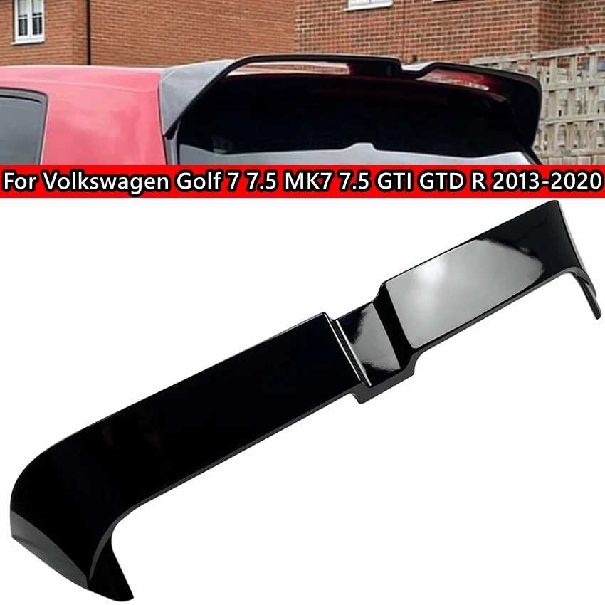 

Подходит для Volkswagen VW Golf 7 7,5 MK7 7,5 GTI GTD R 2013-2020 для стиля Oettinger, спойлер на крышу из АБС-пластика, задний спойлер, глянцевый черный