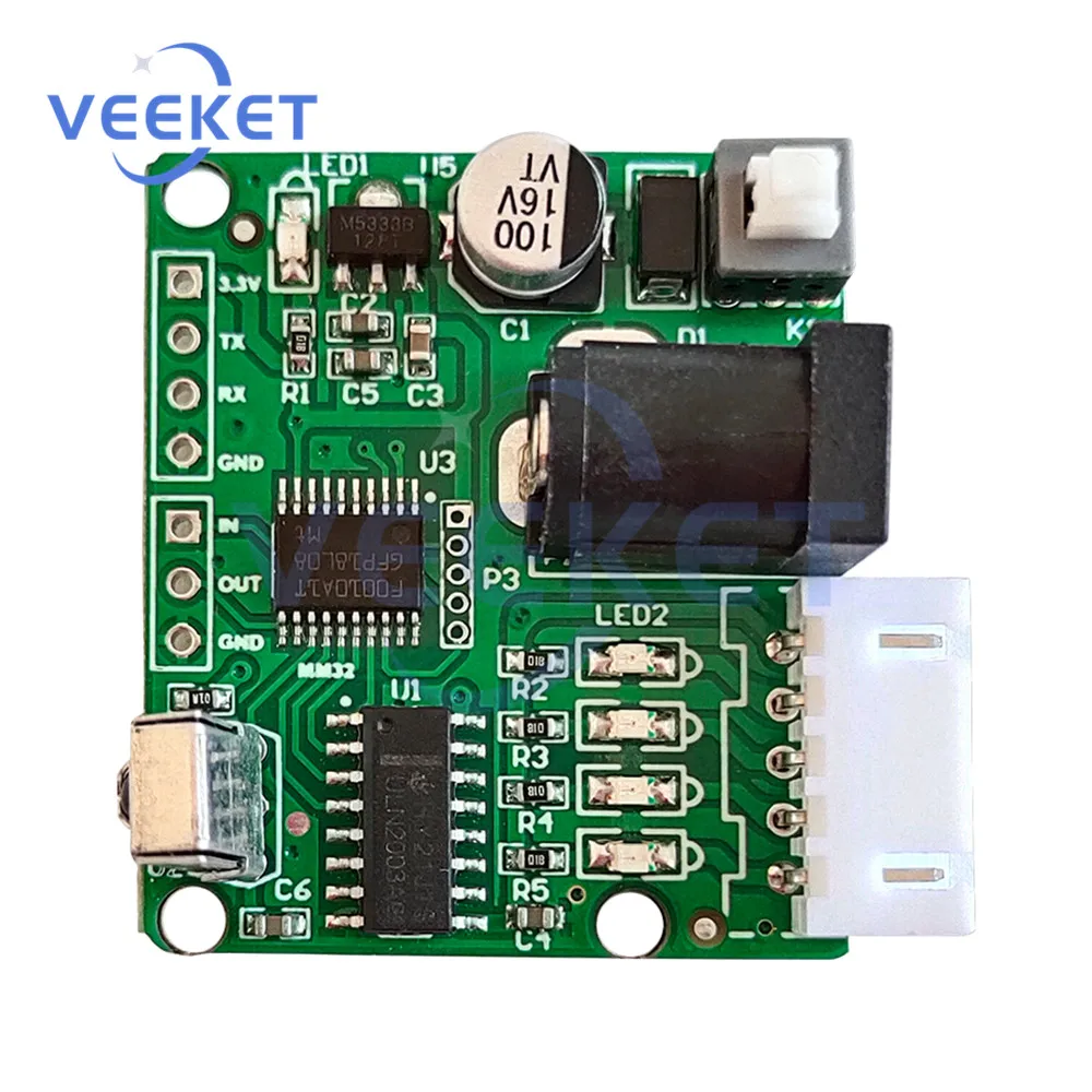 

DC5V ULN2003 Driver Board 28BYJ48 Five-wire Four-phase Stepper Motor Driver with Infrared Remote Control ULN2003 Controller